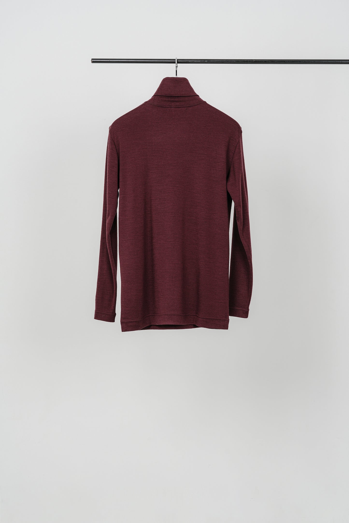 Wool Clear Interlock Pique Turtleneck
