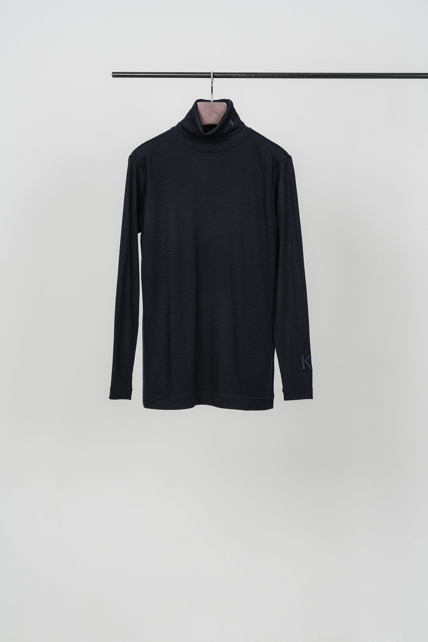 Wool Clear Interlock Pique Turtleneck