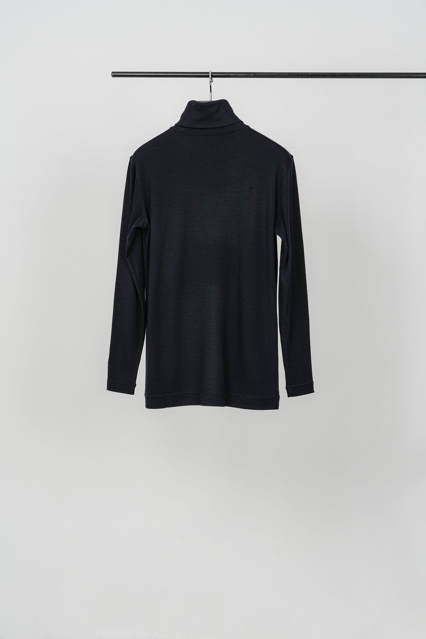 Wool Clear Interlock Pique Turtleneck