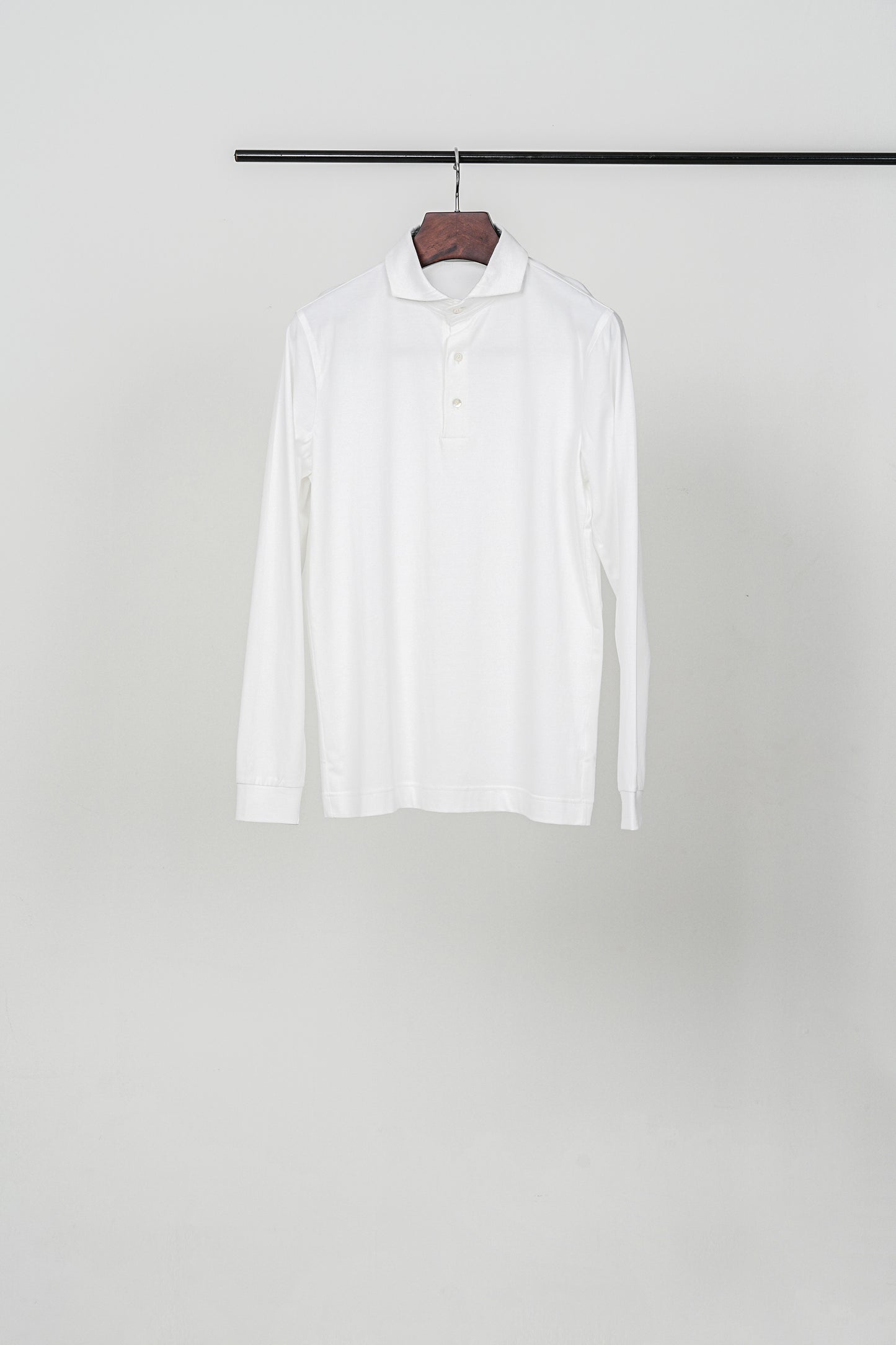 "SUVIN" Cotton Long-Sleeve Polo shirt