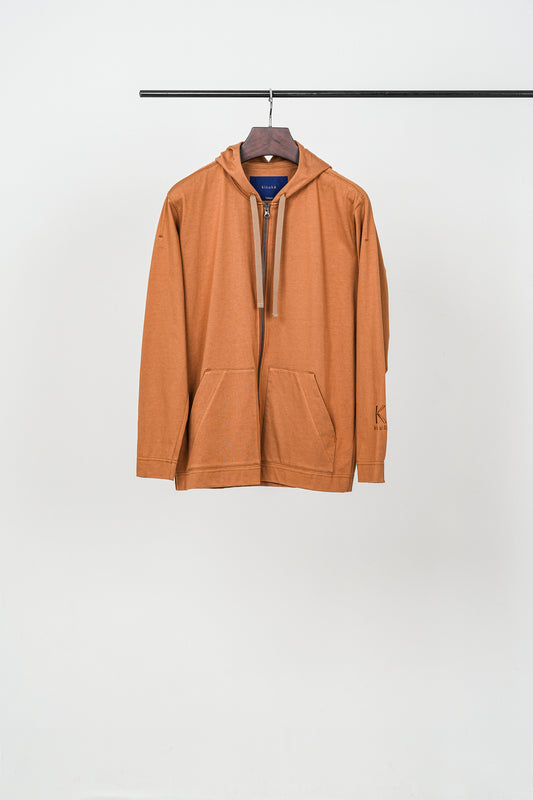Botanical-Dyed Spain pima cotton Zip Hoodie