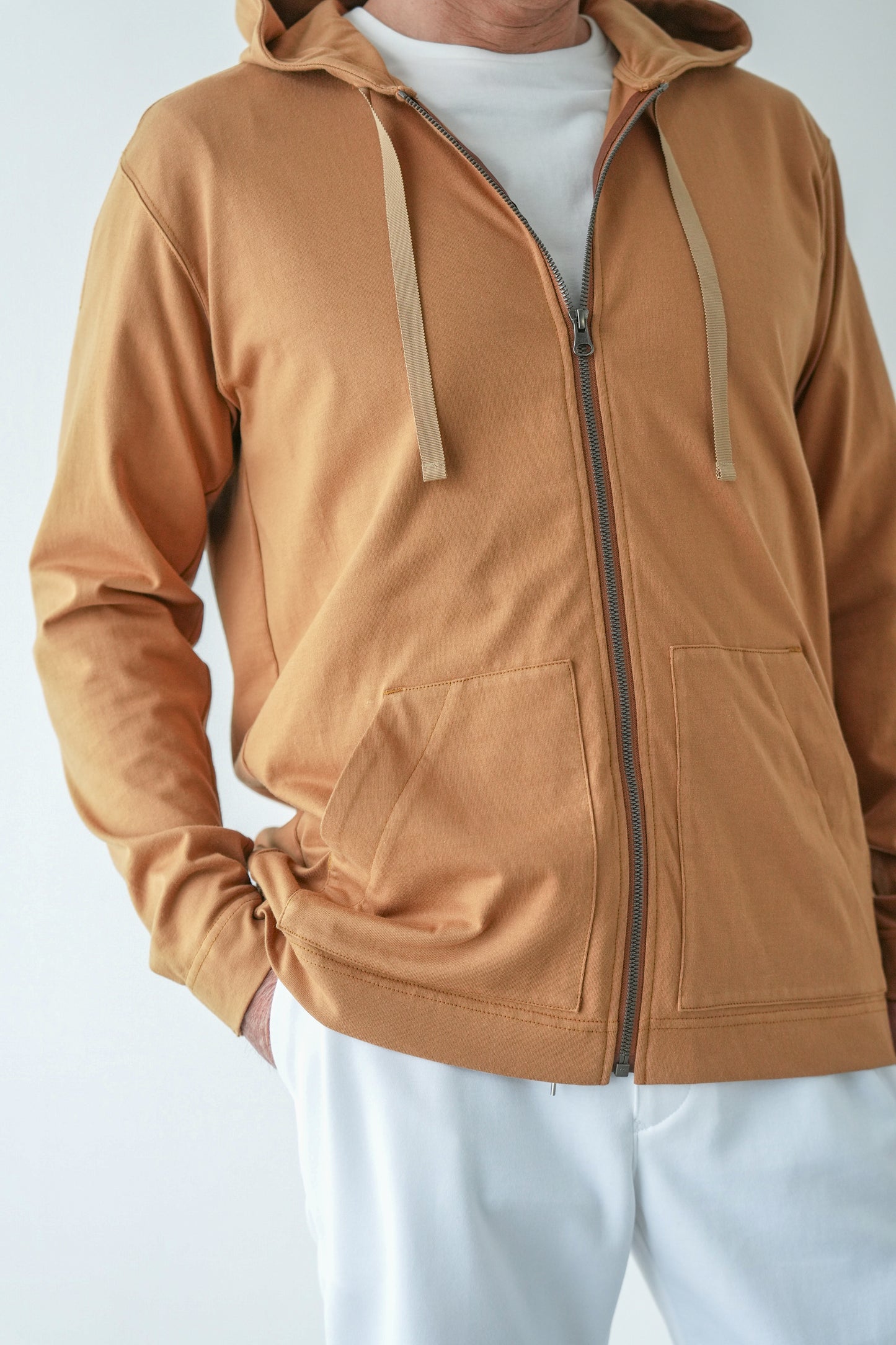 Botanical-Dyed Spain pima cotton Zip Hoodie