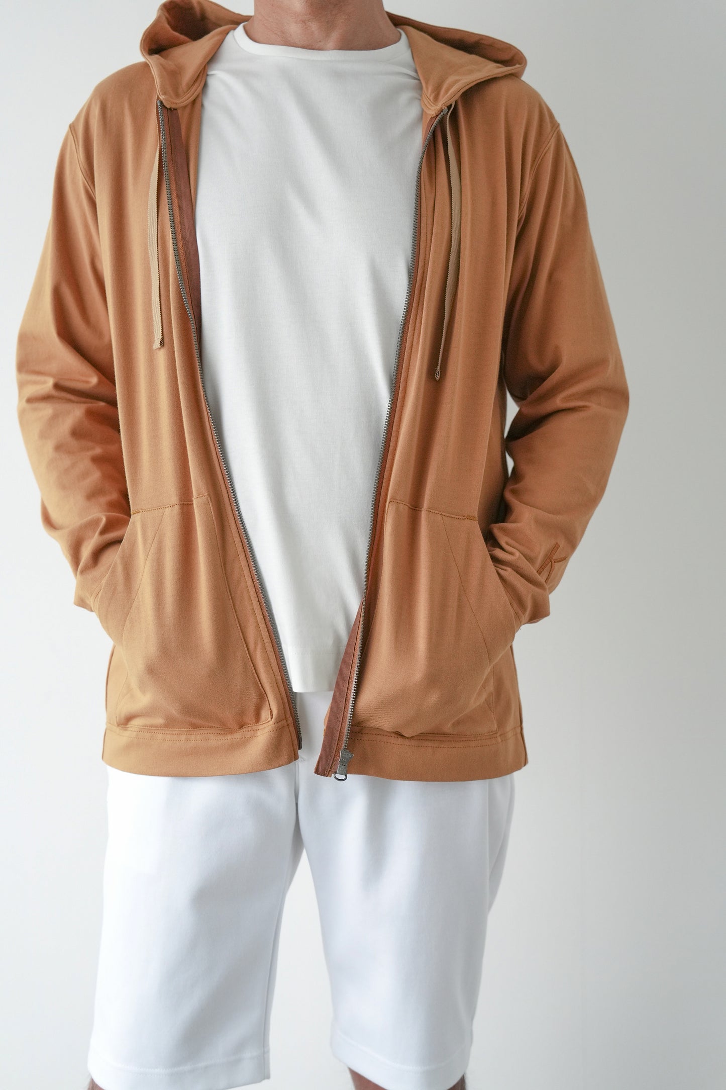 Botanical-Dyed Spain pima cotton Zip Hoodie
