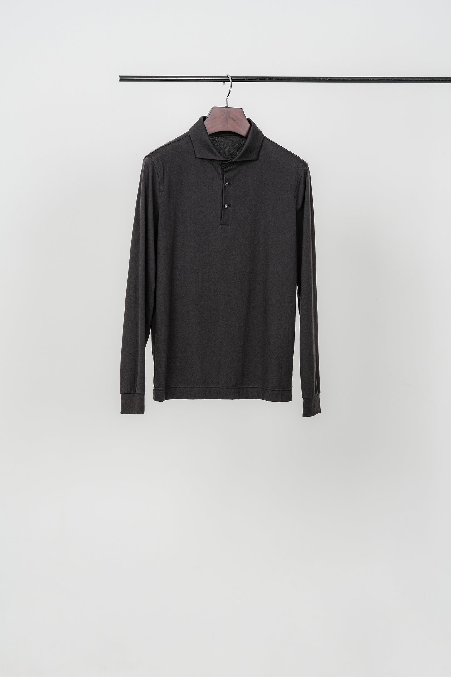 "SUVIN" Cotton Long-Sleeve Polo shirt