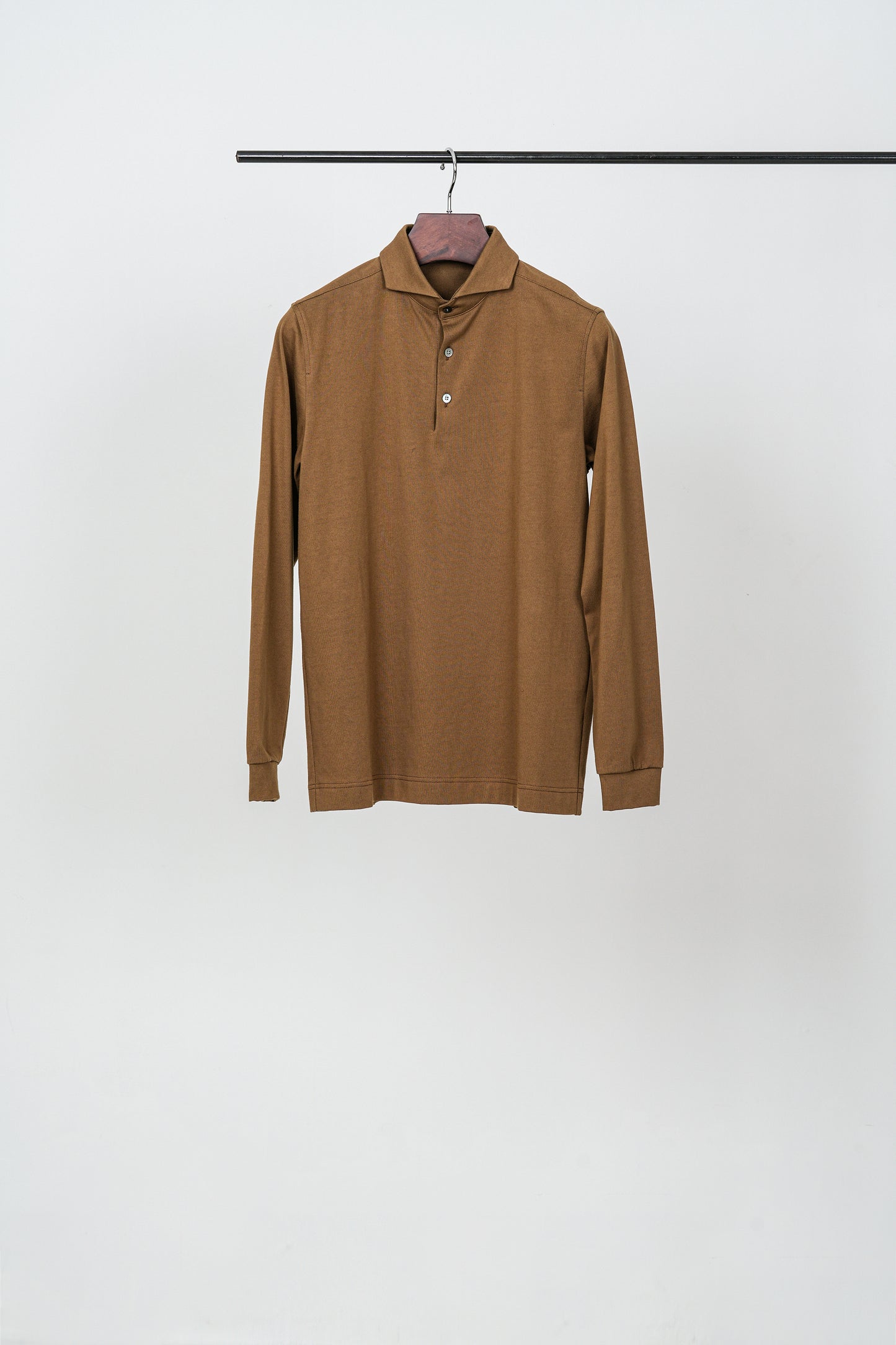 Botanical-Dyed Spain pima Cotton Polo Long-Sleeve shirt