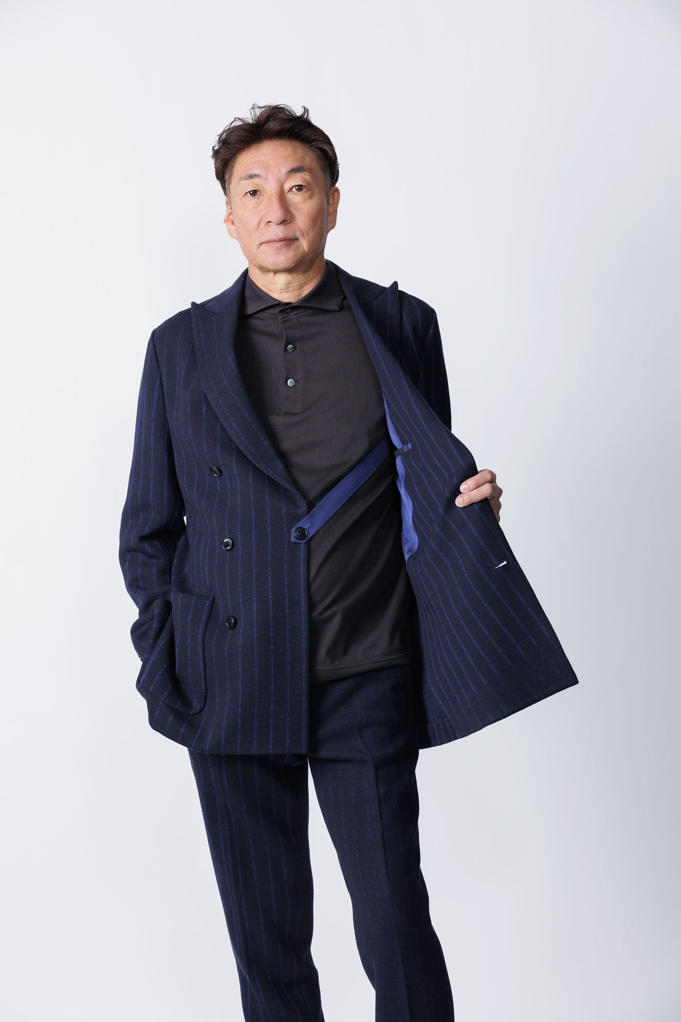 [Reference product] Premium line wool lining Kanoko stripe